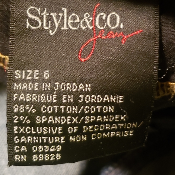 Style & Co Tummy Control Boot Cut Dark Blue Jeans - Picture 4 of 11